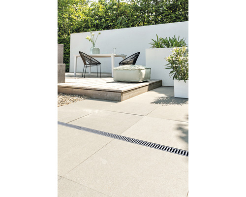 Hauraton TOP mm x PP kunststof kanaal met klemrooster, verzinkt, 1000 mm x 119 mm x 89 mm