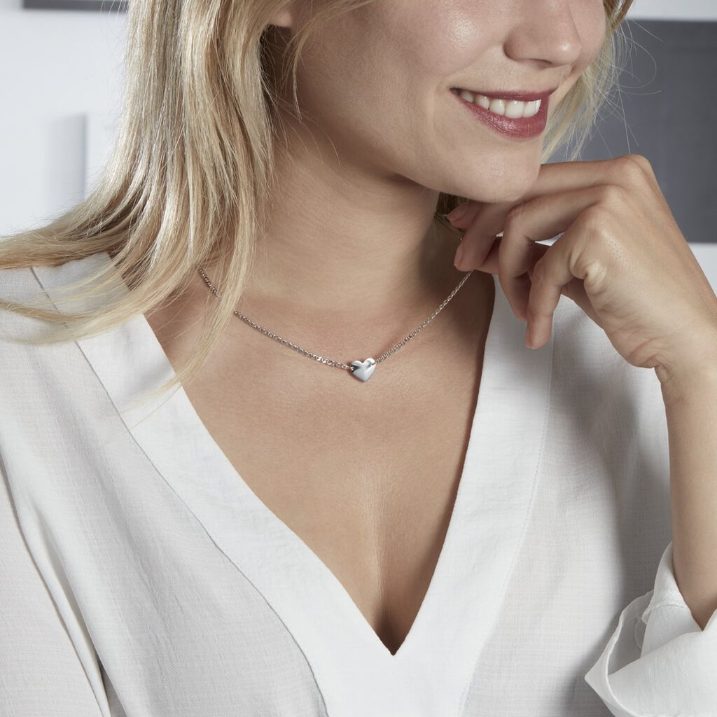 Collier Enoah Argent Blanc