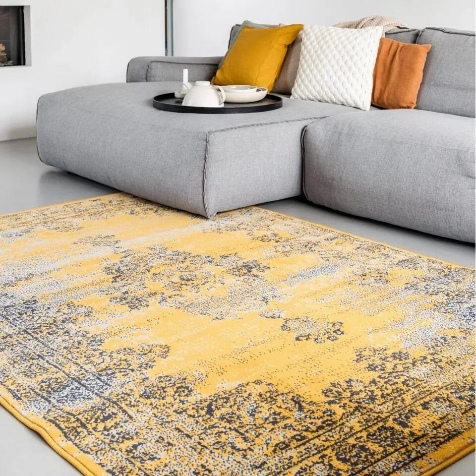 EVA Interior vintage Vloerkleed Bloom Geel - 225 x 160 cm