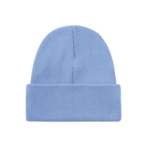 Knowledge Cotton Apparel Double Layer Rib Beanie, Dusty Blue Melange, One size