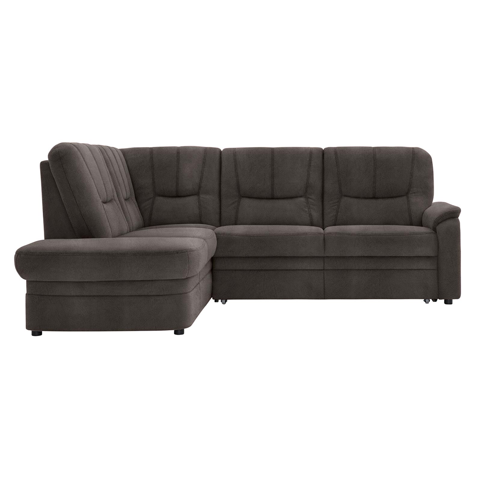polsterpower Ecksofa - Saddle anthrazit - Basismodell - Ottomane links