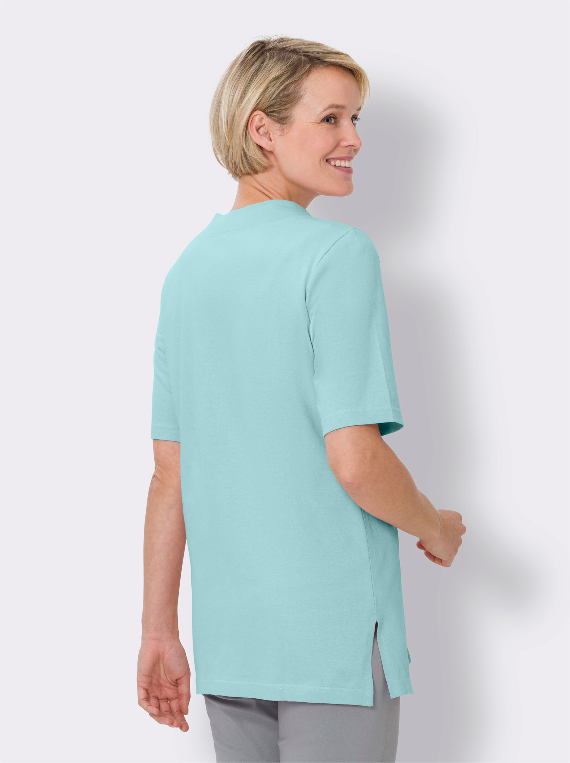 Shirtjacke in langer Form