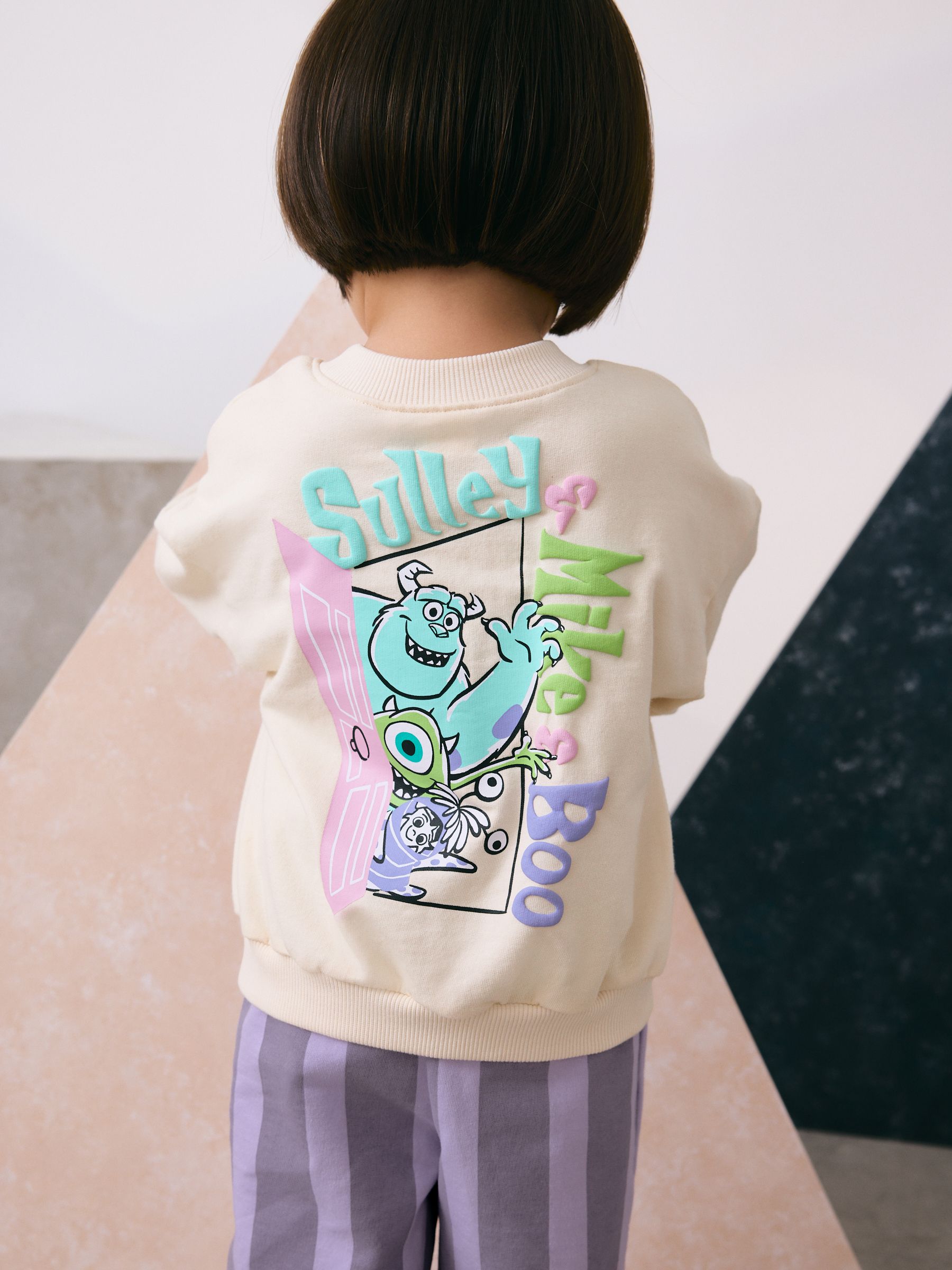 Ecru wit - Monsters, Inc Long Sleeve Top and Barrel Leg Trousers (3mths-7yrs)