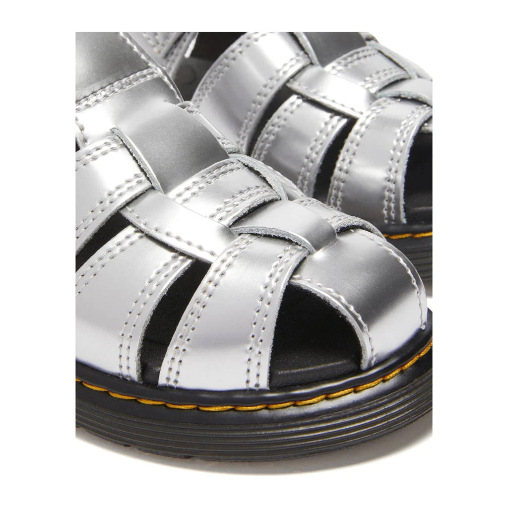 Dr. Martens Caarys Jleren sandalen Silver Metallic Patent Lamper
