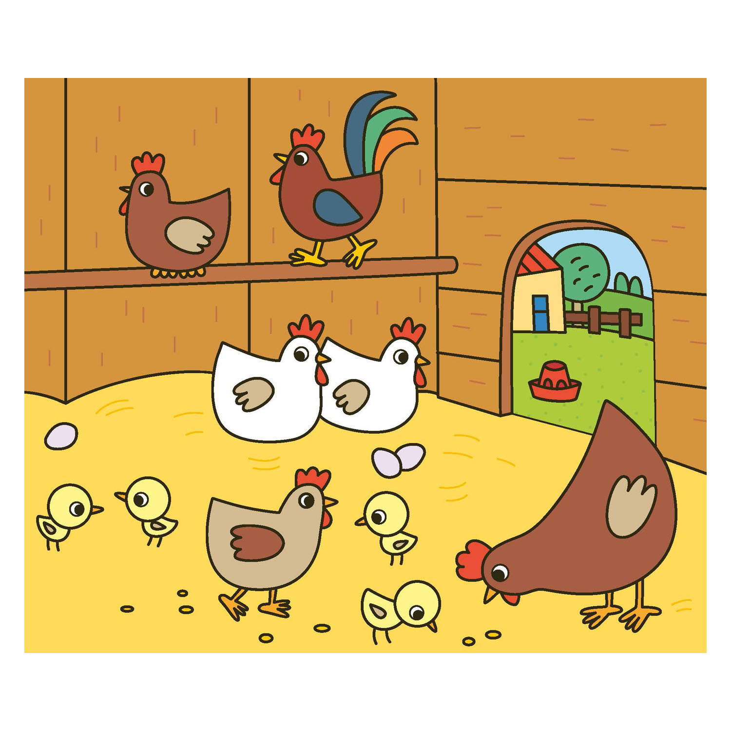 Happy Coloring - De Dieren van de Boerderij