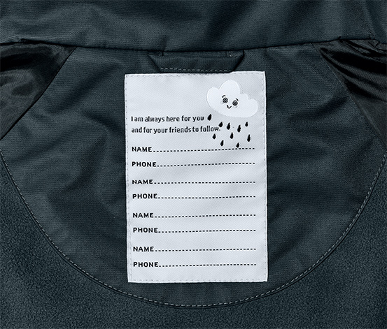 Kleinkind Thermo-Regenjacke, schieferblau