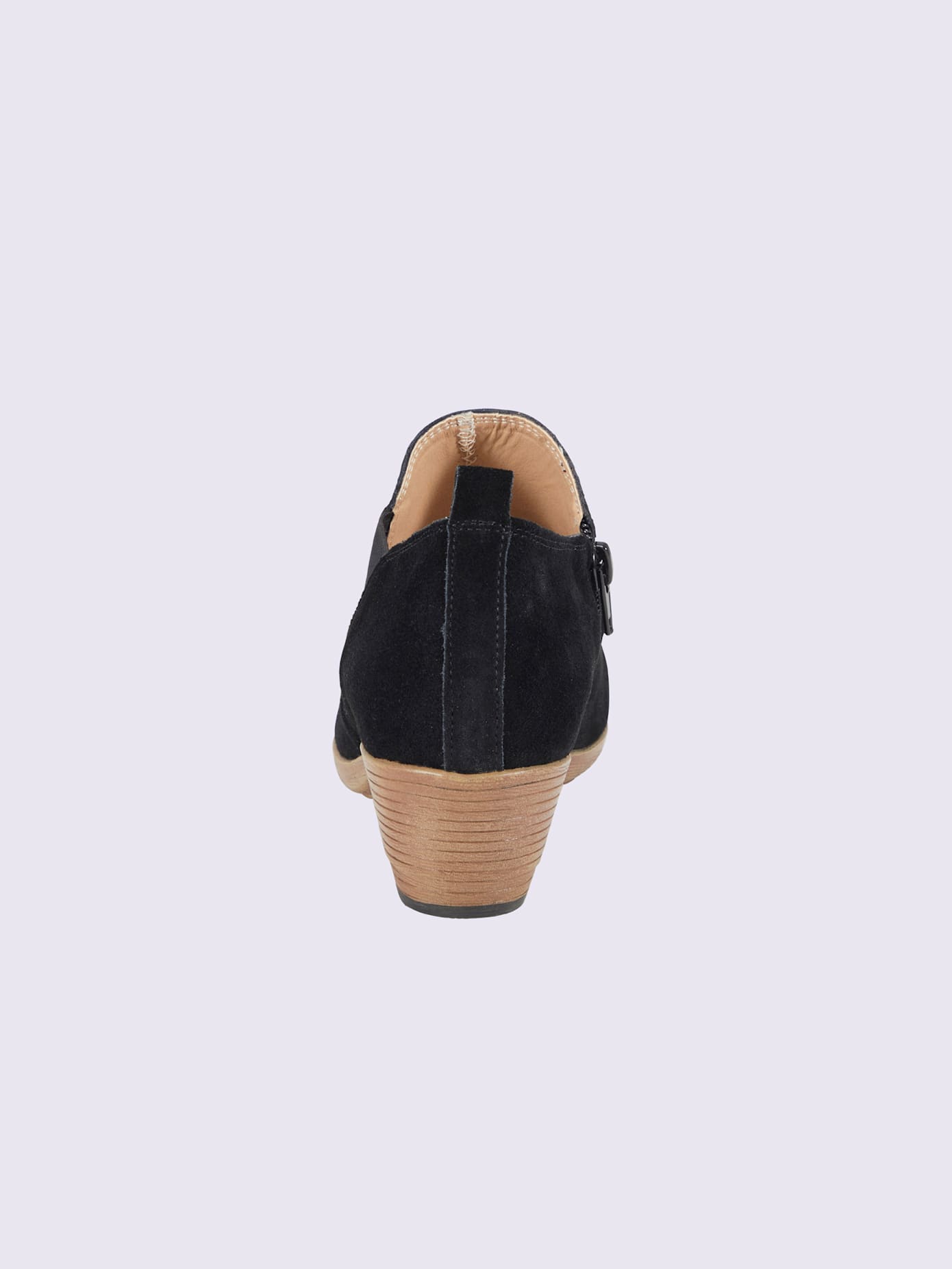 Bottines cuir velours de vache.