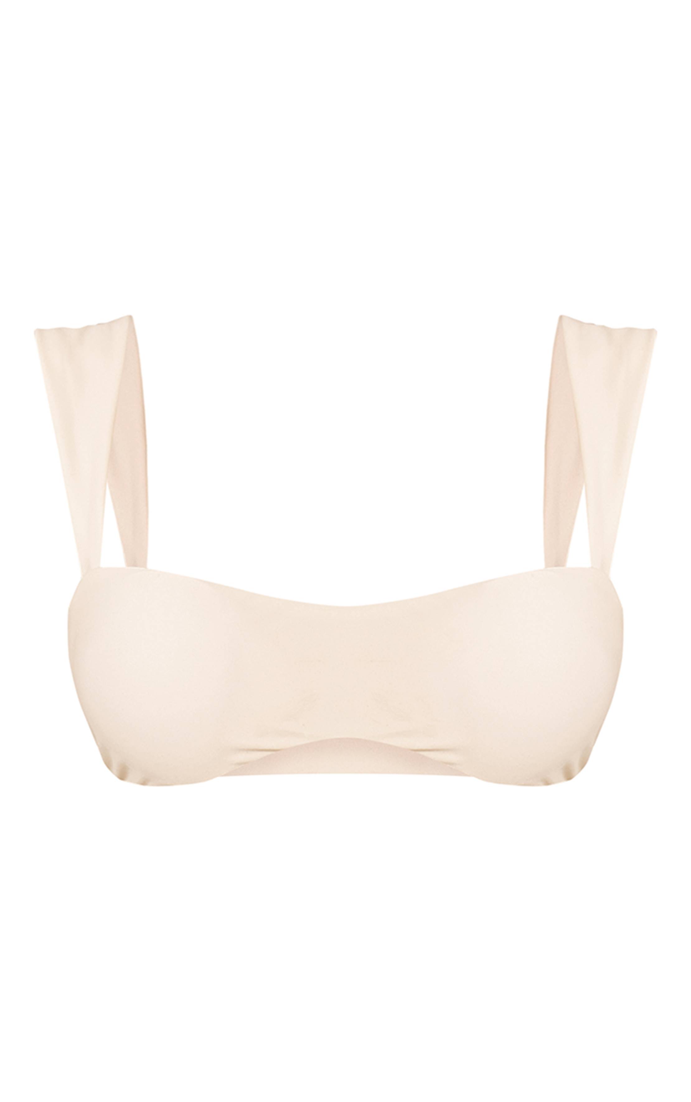 Crème Haut De Bikini À Bretelles Larges Rembourré