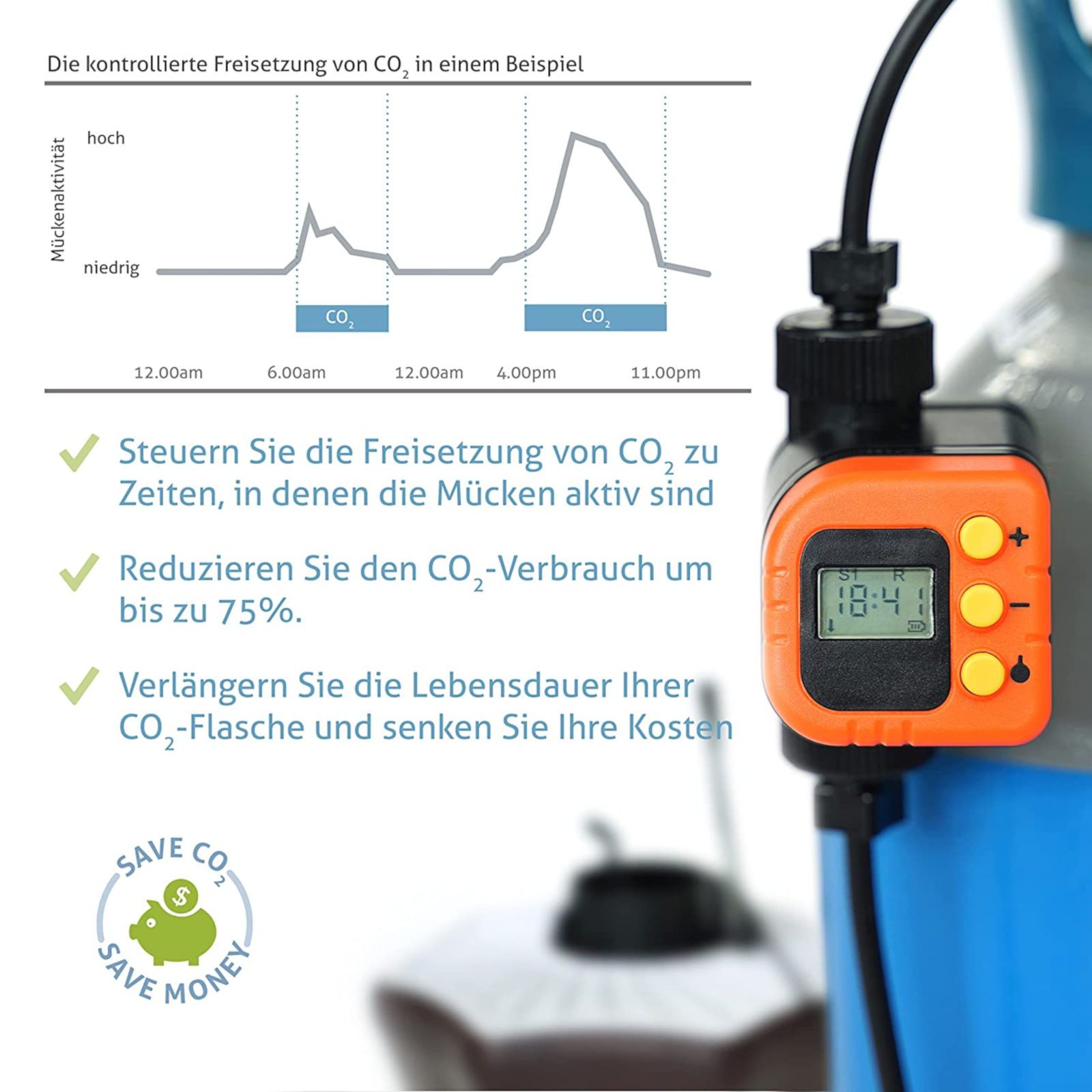 Biogents BG-CO2 Timer, Zeitschaltuhr für elektrische Mückenfalle