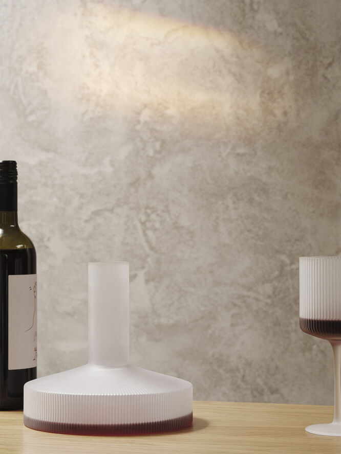 ferm LIVING Ripple Wine Carafe - Frosted Frosted