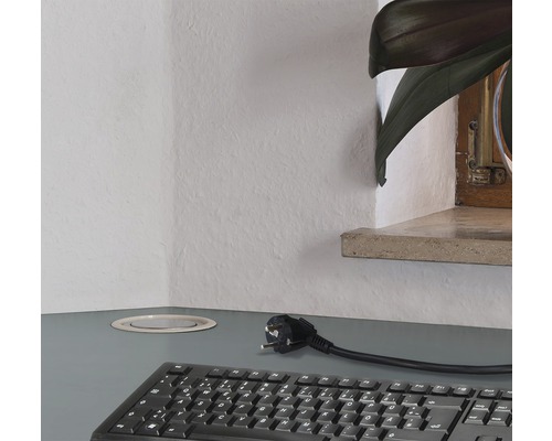 Brennenstuhl uitschuifbare 3-voudige stekkerdoos met USB-torenlader 3G1.5 zilver 2 m