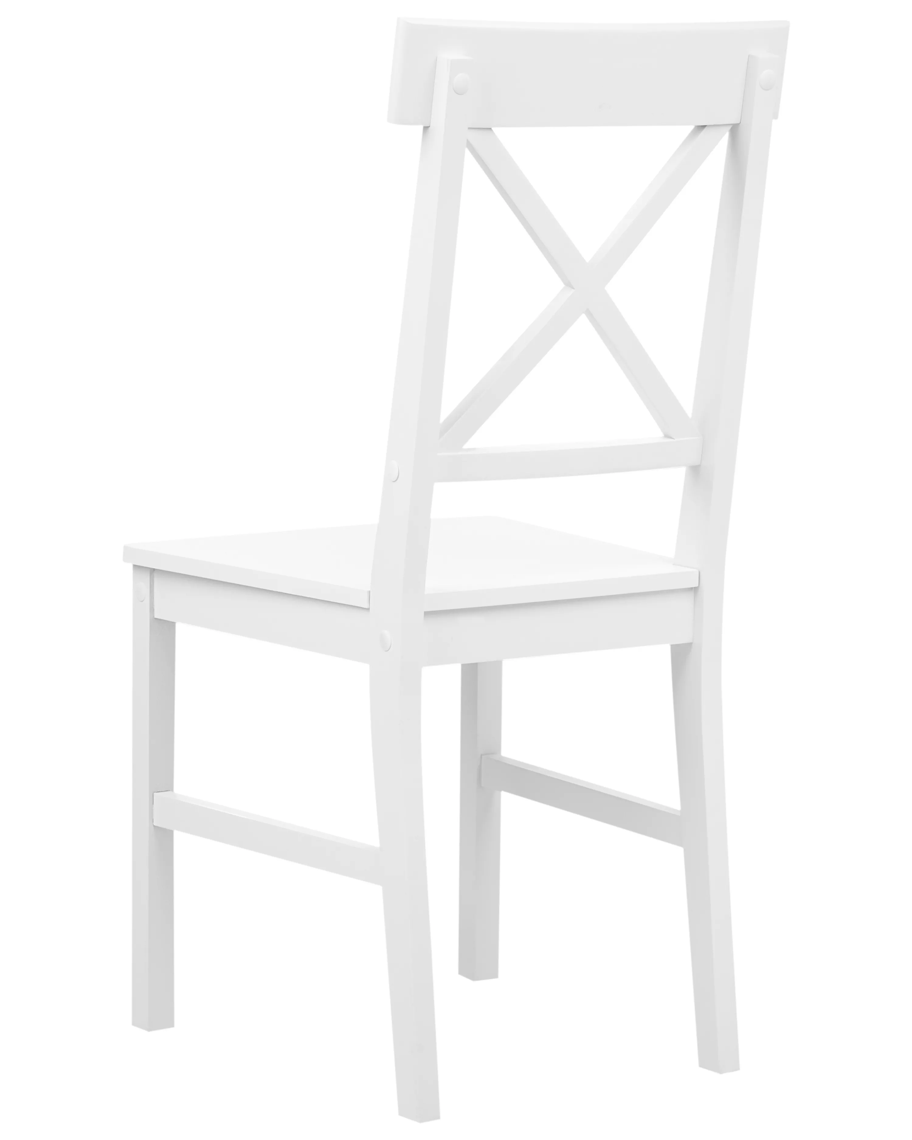 Set van 2 eetkamerstoelen BARLEE Populierenhout Wit