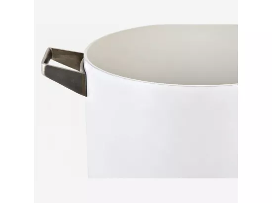 HABITAT - Marmite avec couvercle 26 cm en aluminium extérieur blanc et revêtement intérieur céramique - Denver II