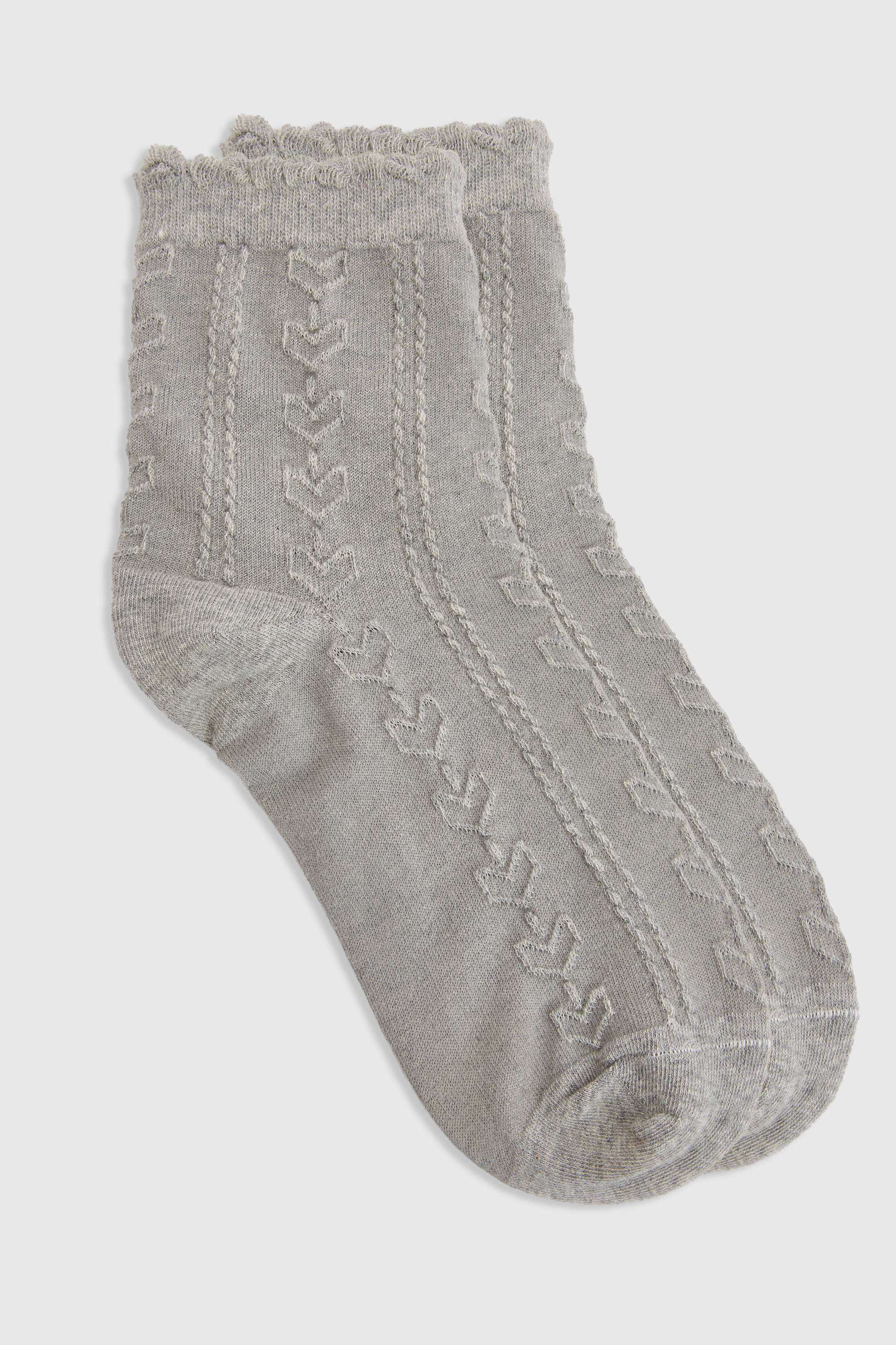 boohoo Chaussettes Tricotées Ajourées À Bord Festonné