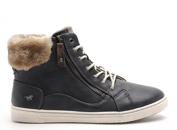 Mustang boots bottine plates femme 1349504 bleu