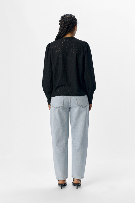 Object zwarte dames blouse