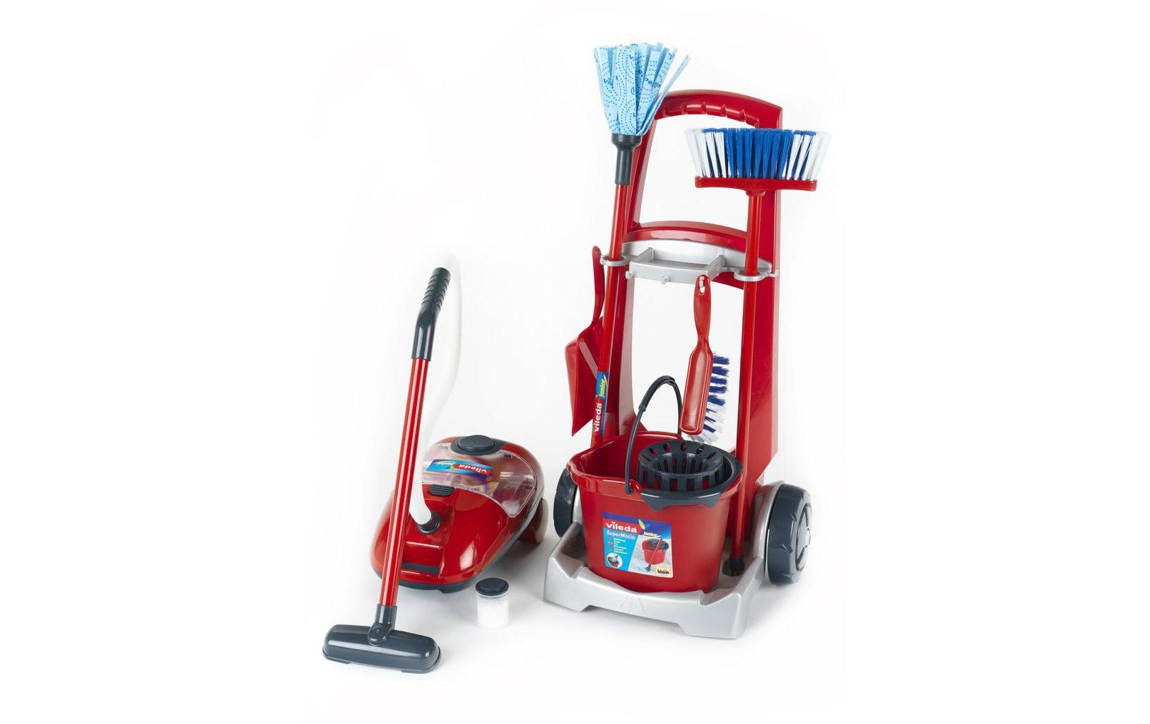Kinder-Putzwagen »Klein-Toys Vileda Besenwagen mit Vileda Staubsauger« mit Spielstaubsauger