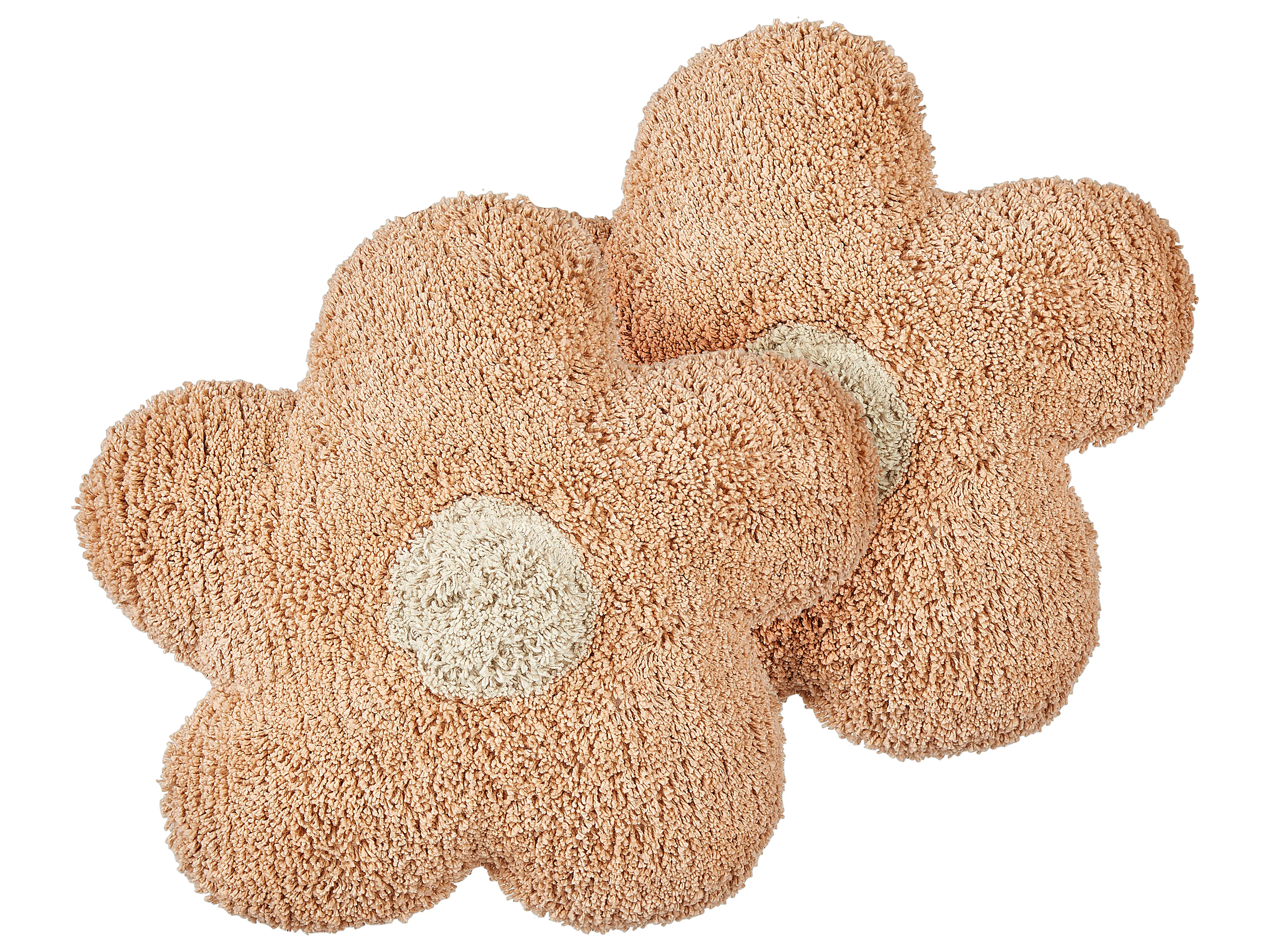 Set van 2 sierkussens SORREL Katoen 30 x 30 cm Perzikroze Bloem