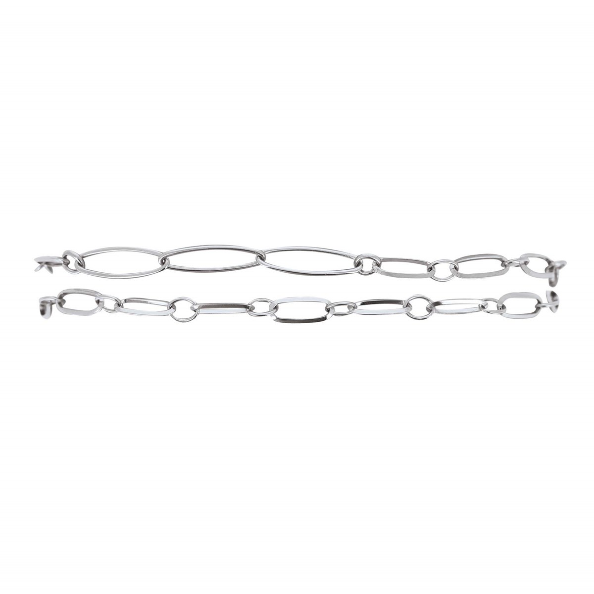 Bracelet double chaine acier Luza Charms