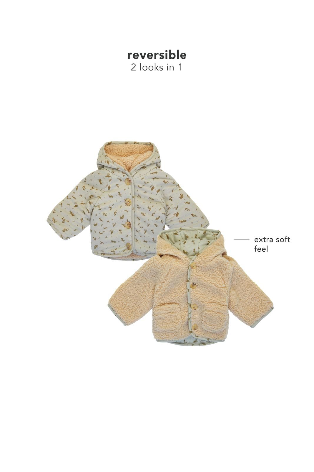 Noppies Newborn Jack Gelves - Reversible - Butter Cream