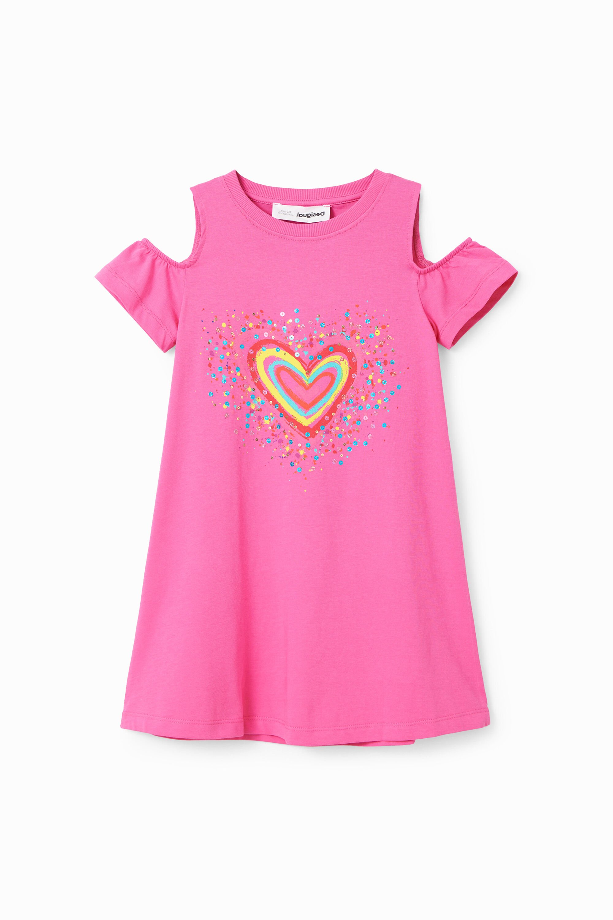 Robe t-shirt découpes cœur