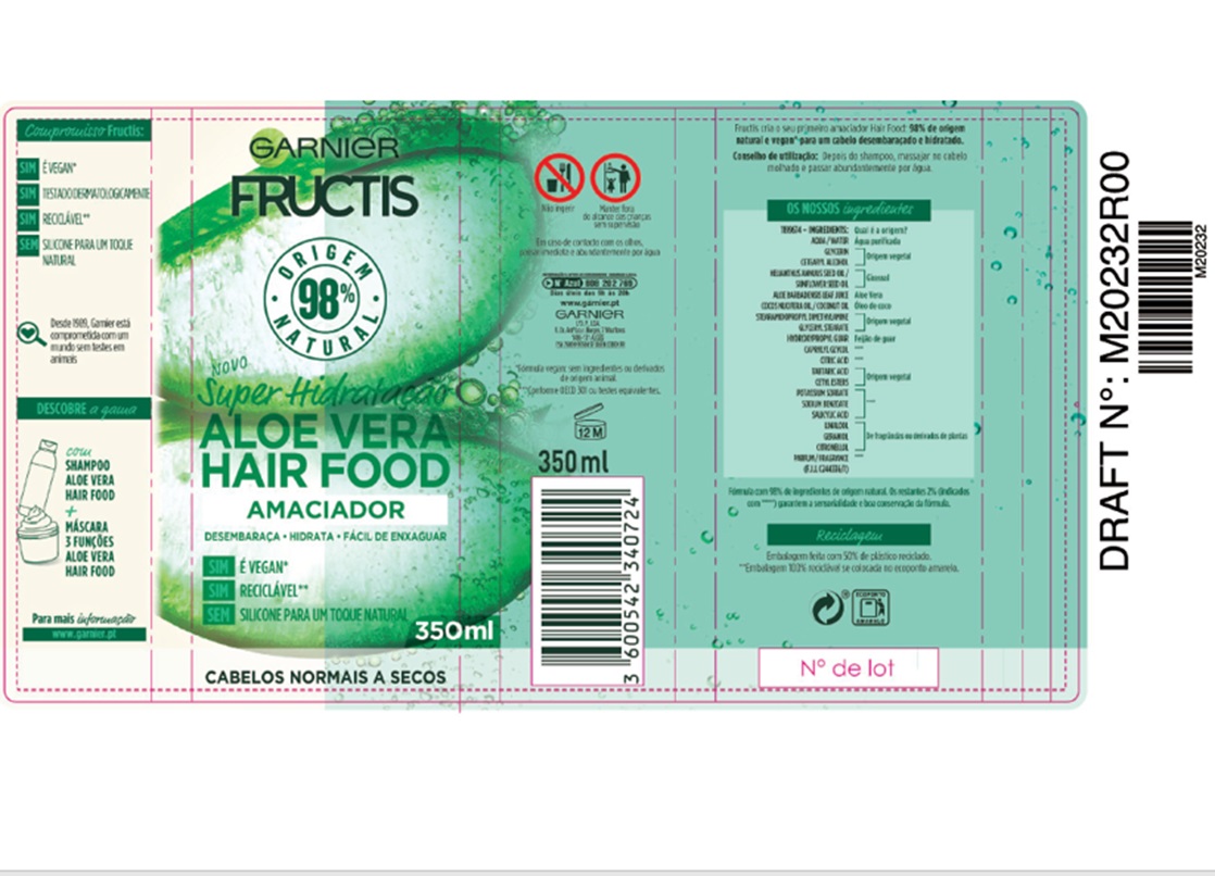 CONDICIONADOR FRUCTIS HAIR FOOD ALOE VERA 350ML