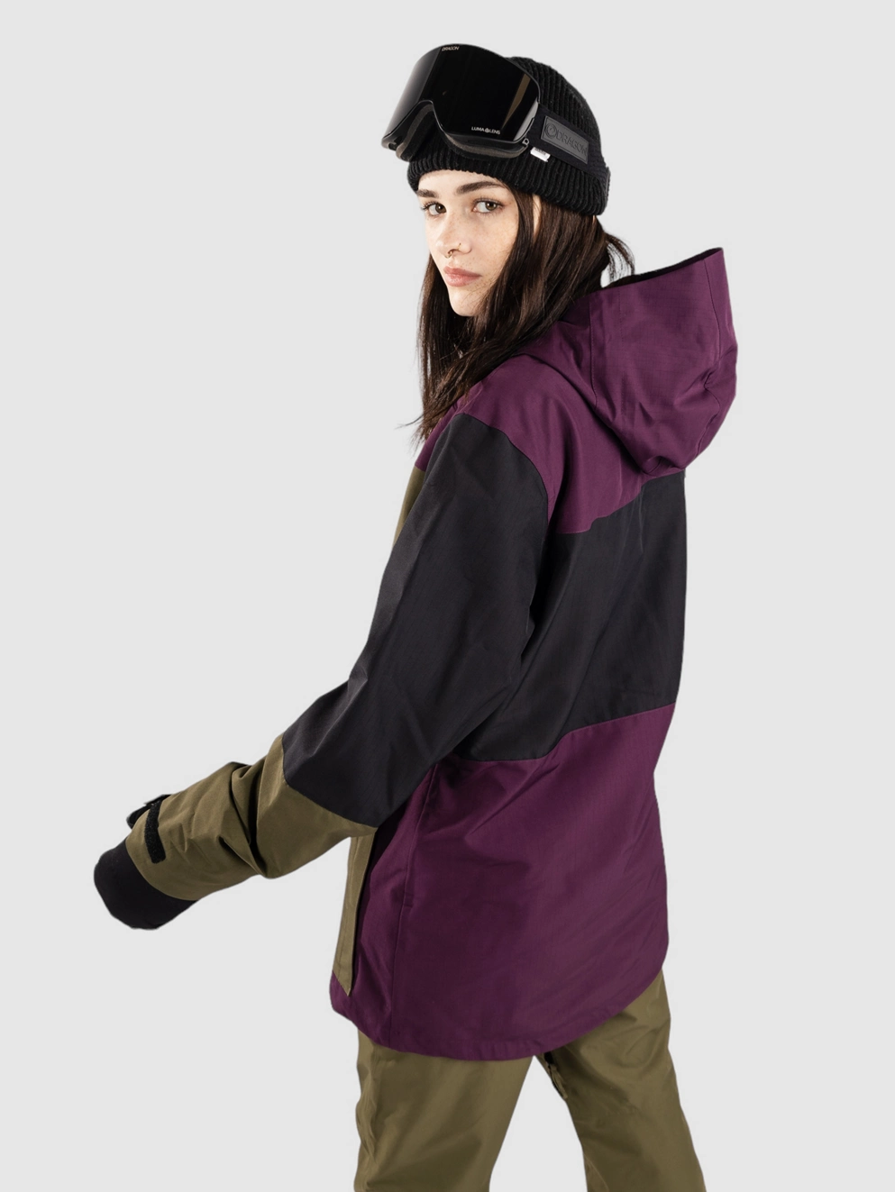 Coal Younts Anorak olive aubergine black