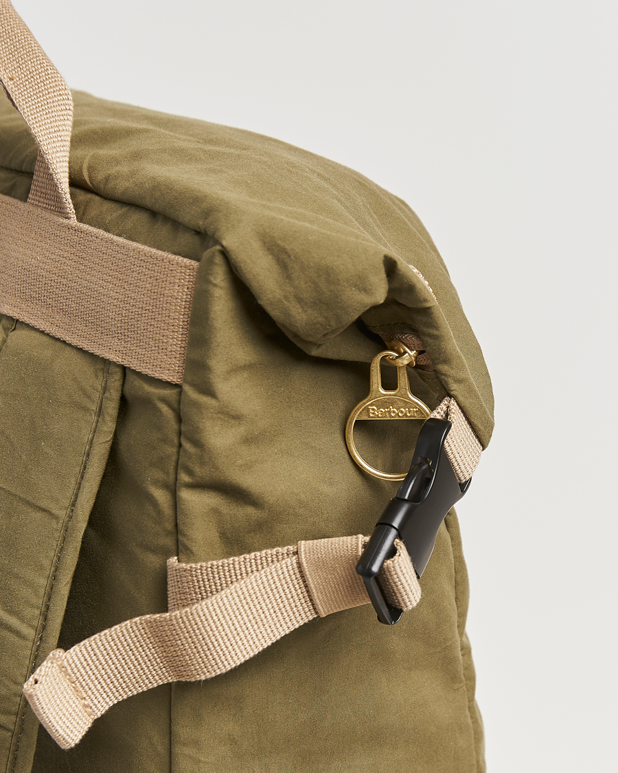 Barbour Lifestyle Transport Foldover Backpack Dusky Green