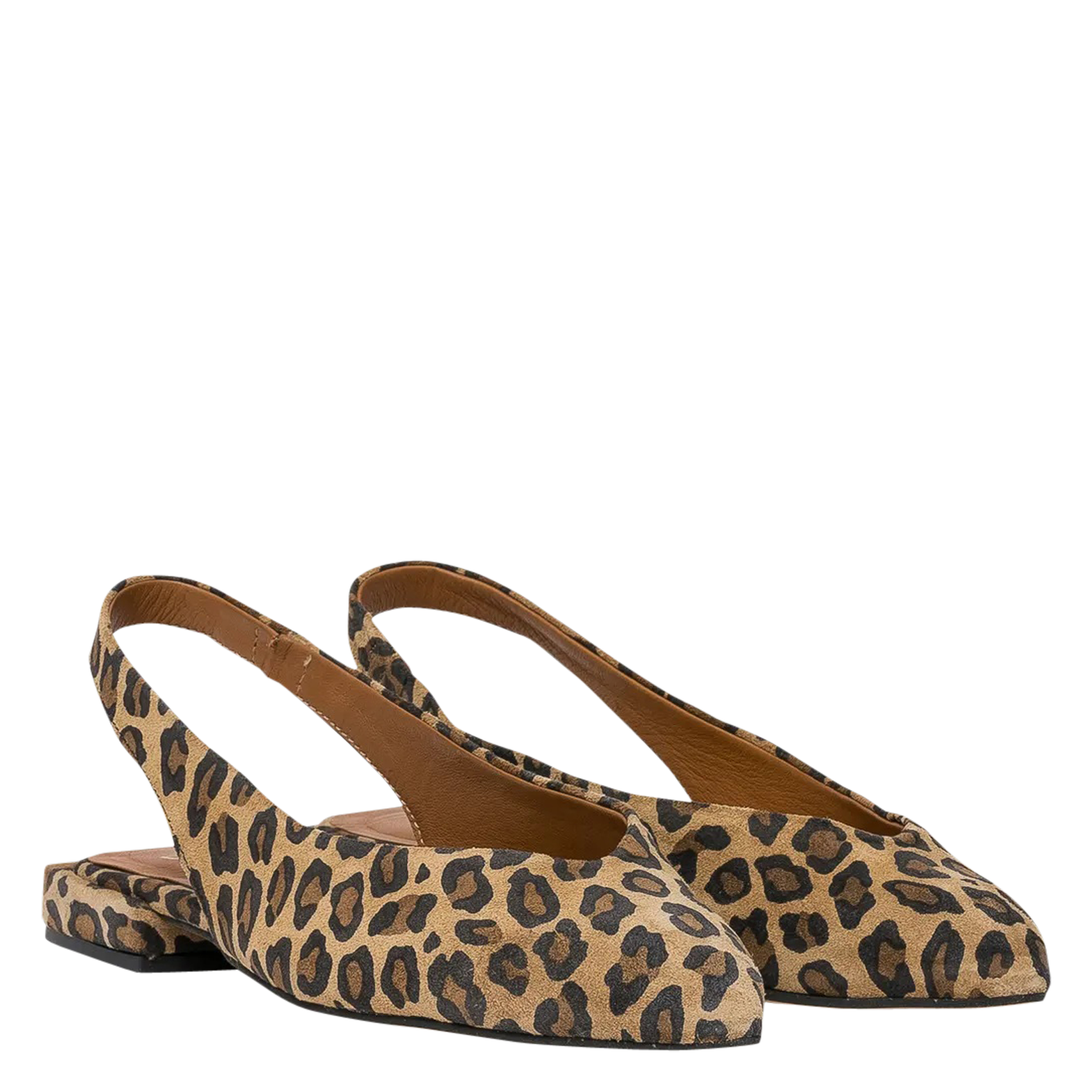SWING - Ballerines slingback en cuir velours imprimé | Multicolore