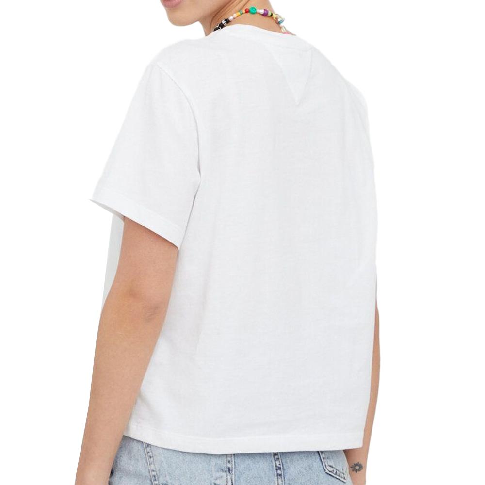 Tommy Hilfiger T-shirt Blanc Femme Tommy Hilfiger Boxy