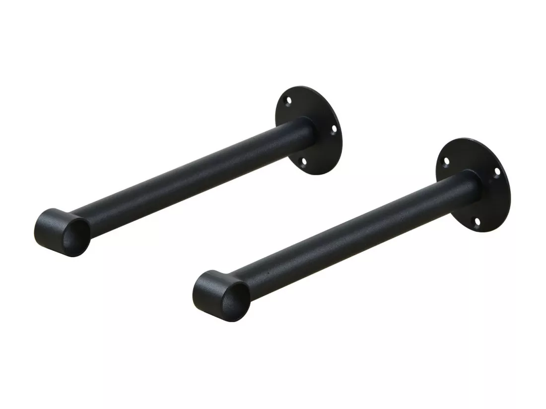 Penderie murale bois et métal noir L100 cm LOLA