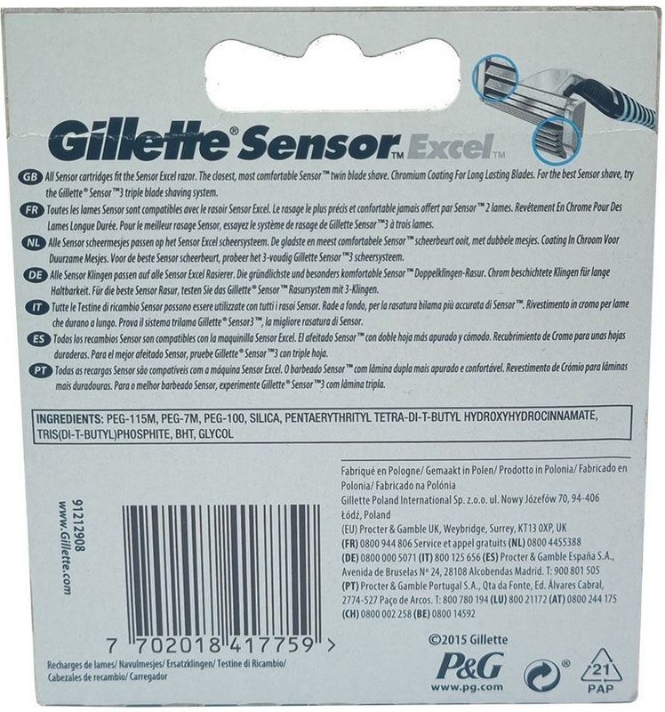 Gillette - Sensor Excel - Scheermesjes - 10 Stuks