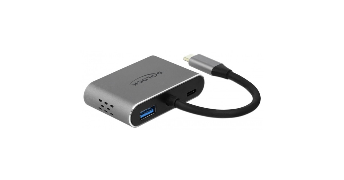 DeLOCKUSB-C > HDMI + VGA adapter  (Grijs, 0,12 meter)