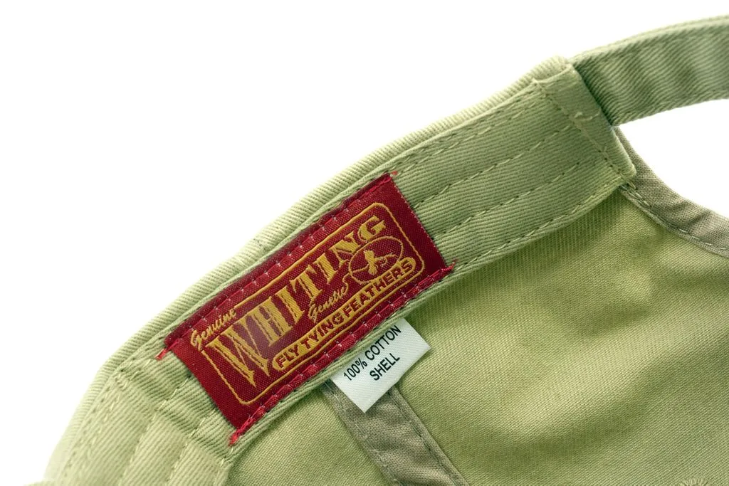 Whiting Whiting Farms Twill Cap Vintage Khaki Bomull Caps Med Whiting Logo I Front Nimbus Cloud/white