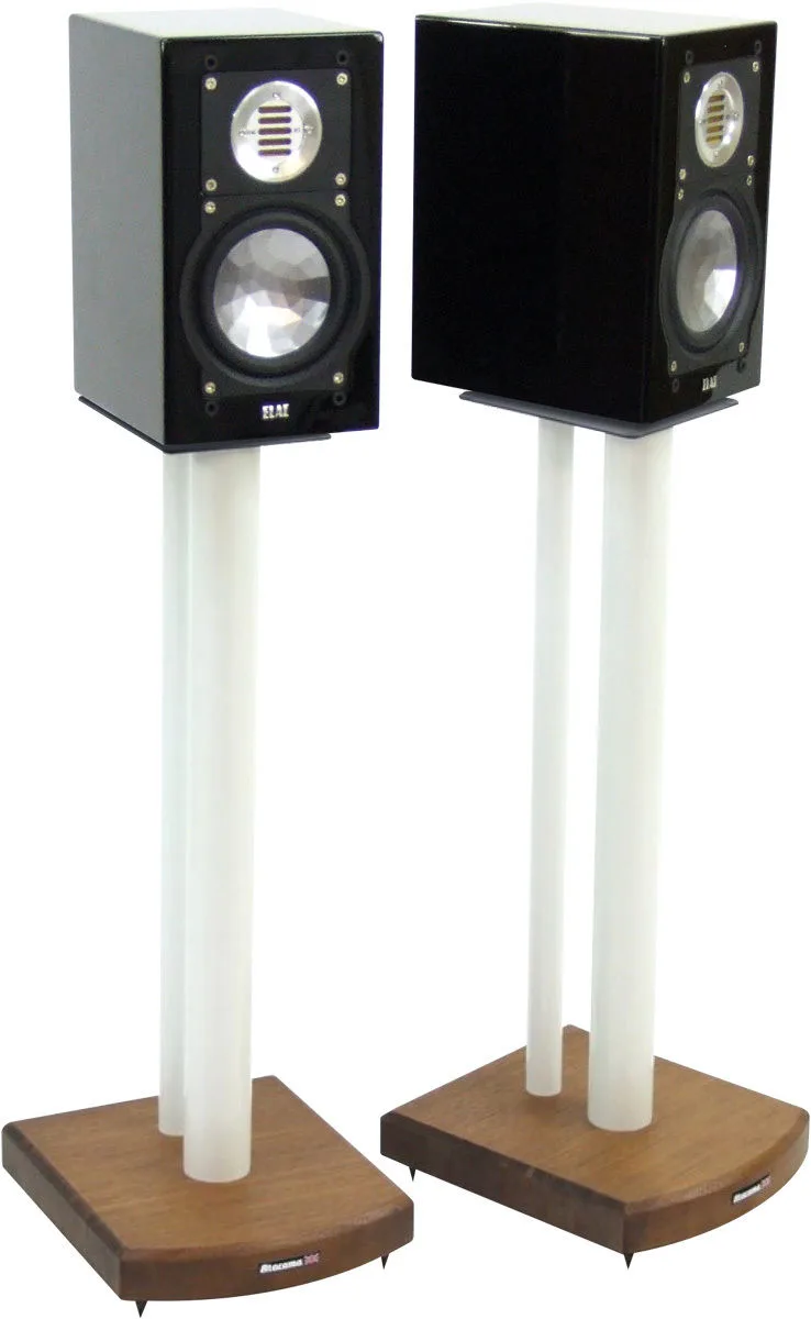 Atacama Moseco 7 Bambou effet Chêne foncé support blanc (la paire) Pieds pour enceintes