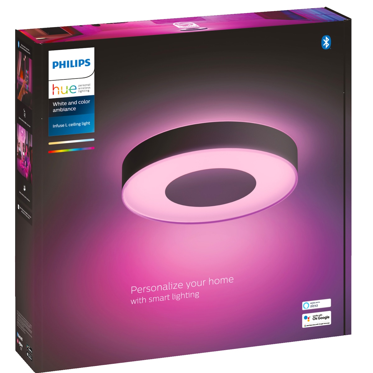 Philips Hue Infuse L taklampe (sort)
