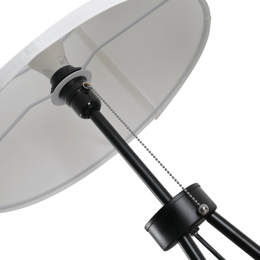 HOMCOM Tripod-Stehlampe schwarz, weiß