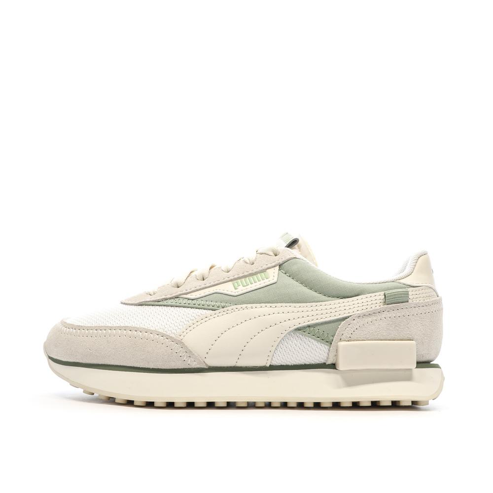 Puma Baskets Écru/Verte Femme Puma Future Rider
