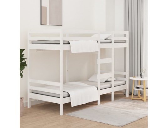 VIDAXL - Cadre de lit Lit superposé blanc 80x200 cm bois de pin massif