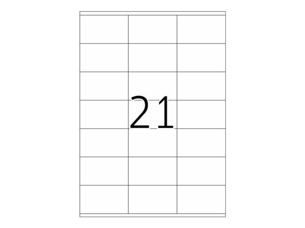 HERMA Premium - Papir - matt - permanent selv-adhesiv - hvit - 70 x 41 mm 2100 etikett(er) (100 ark x 21) laminerte etiketter