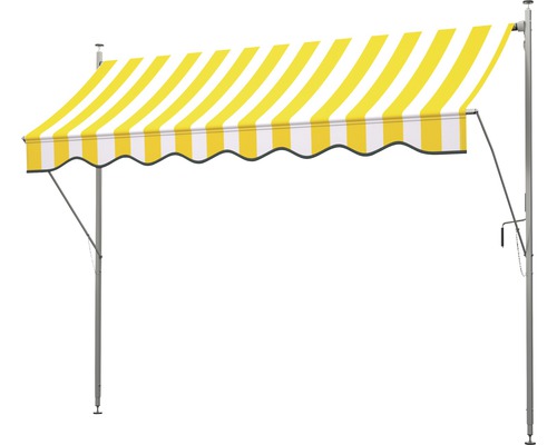 SOLUNA Concept klemzonnescherm (balkonzonnescherm) B: 200 cm Design 1012 Frame E6EV1 Zilver geëloxeerd Aandrijving links/rechts incl. slinger