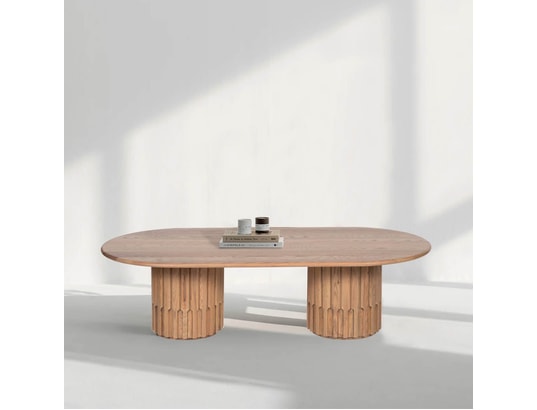 BOIS ET CHIFFONS CONCEPT - Table basse ovale - chêne dalta