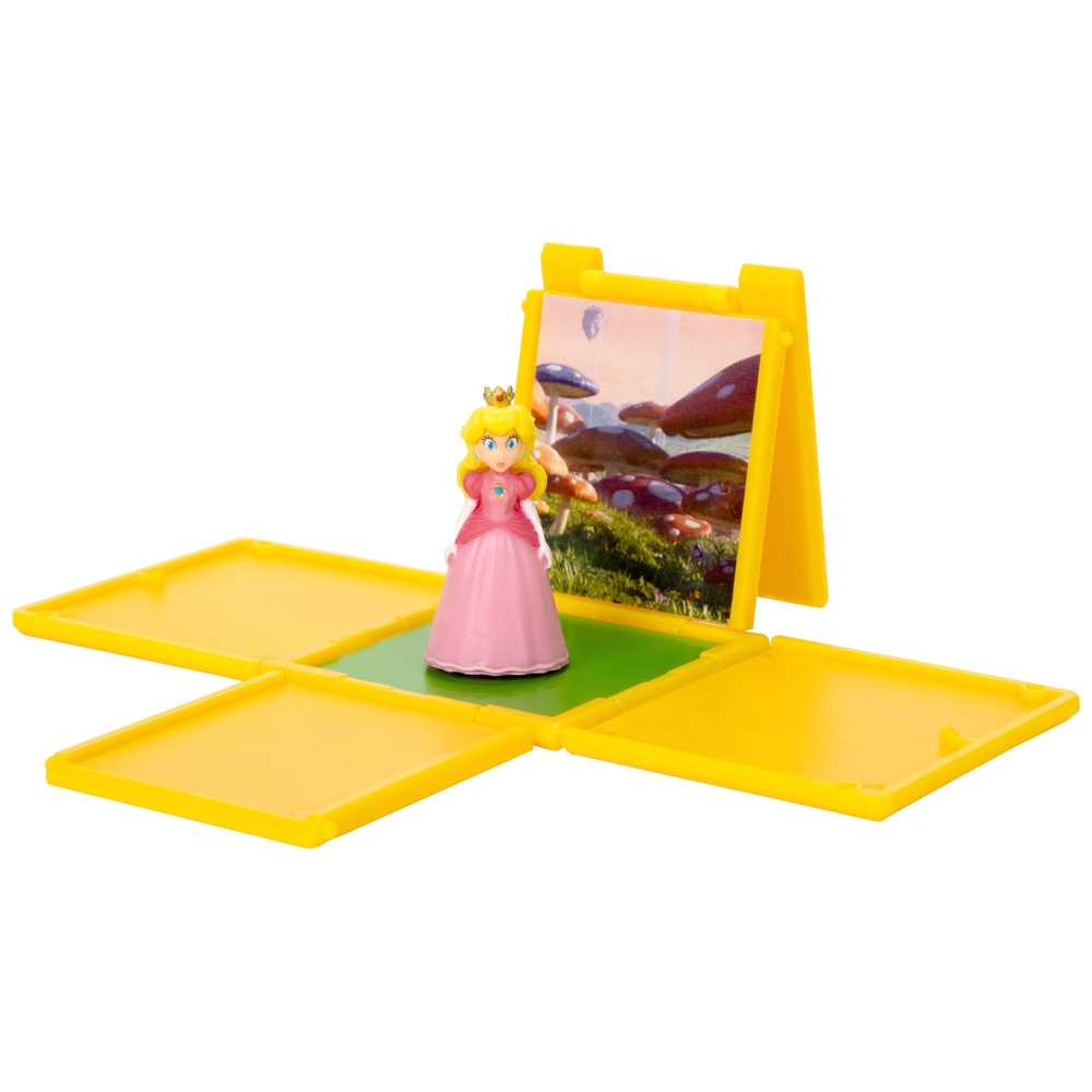 Super Mario Bros. Film 3 cm Peach Mini-Figur mit Fragezeichenblock