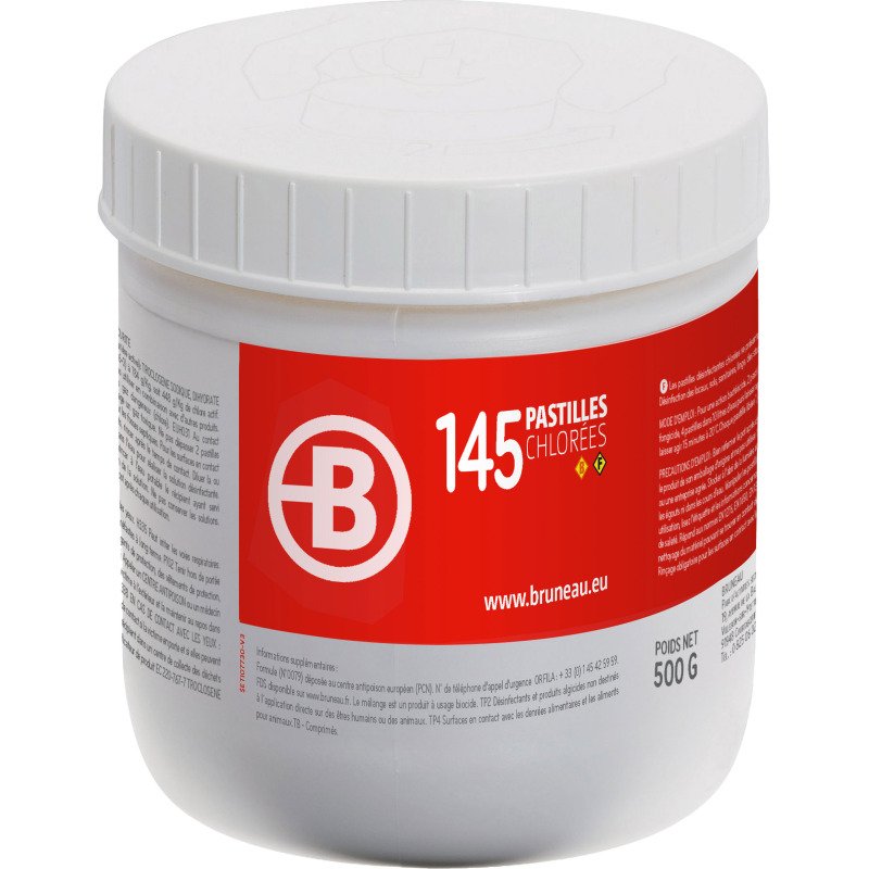 Pastilles chlorées Bruneau - Boîte de 145