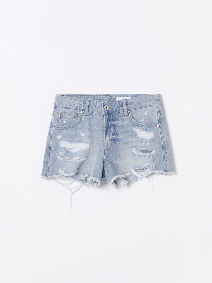 Shorts jeans rasgados - Celeste Vigoré