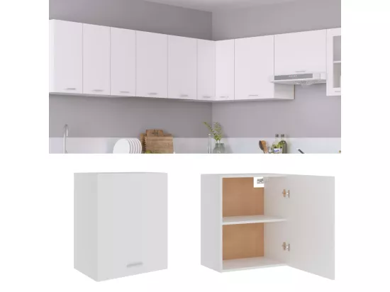 Armoire suspendu blanc 50x31x60 cm bois d’ingénierie