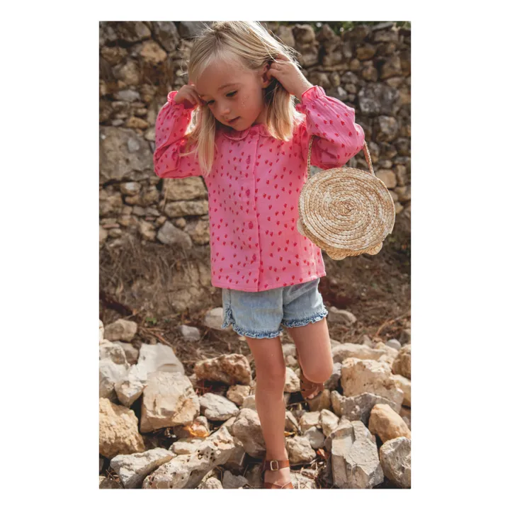 Marlot Paris Blouse Bianca Gaze de Coton | Rose