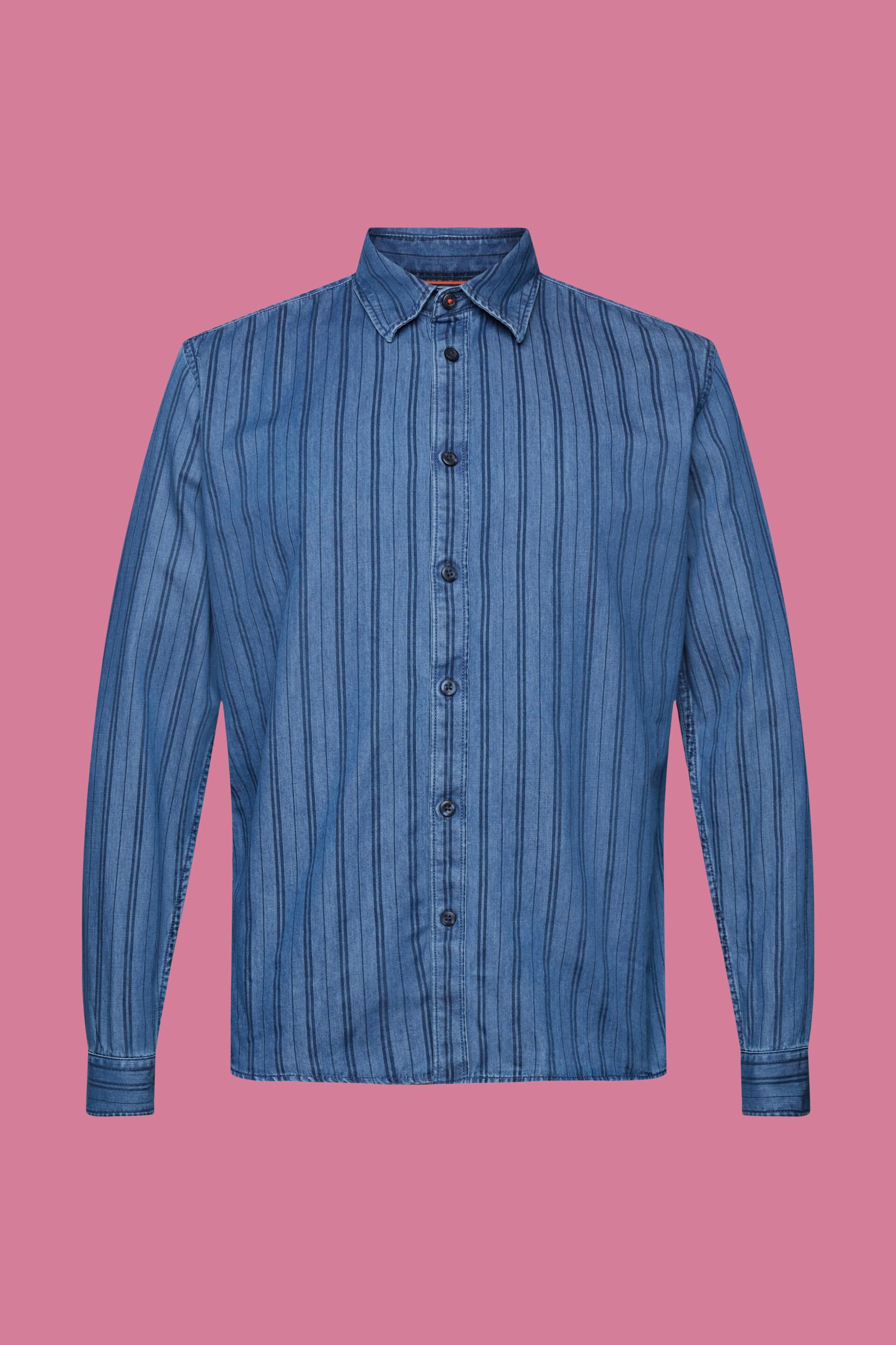 Chemise en jean de coupe Slim Fit à rayures