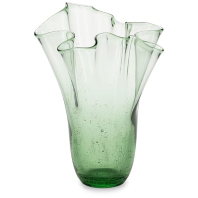 Faltenvase Thüringer Waldglas