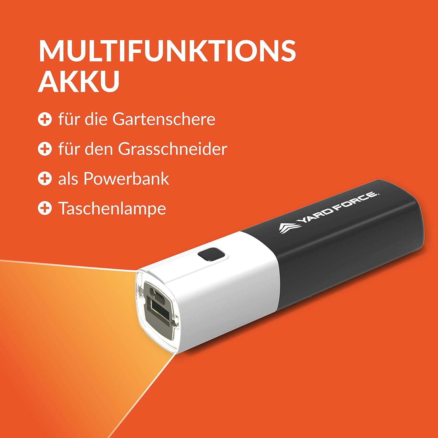 Yard Force VITA Gartenwerkzeug Set 6-teilig inkl. Koffer I Elektrische Grasschere mit 4Ah Akku & Ladegerät I Hochwertige Gartengeräte für kleine Gärten und Balkon